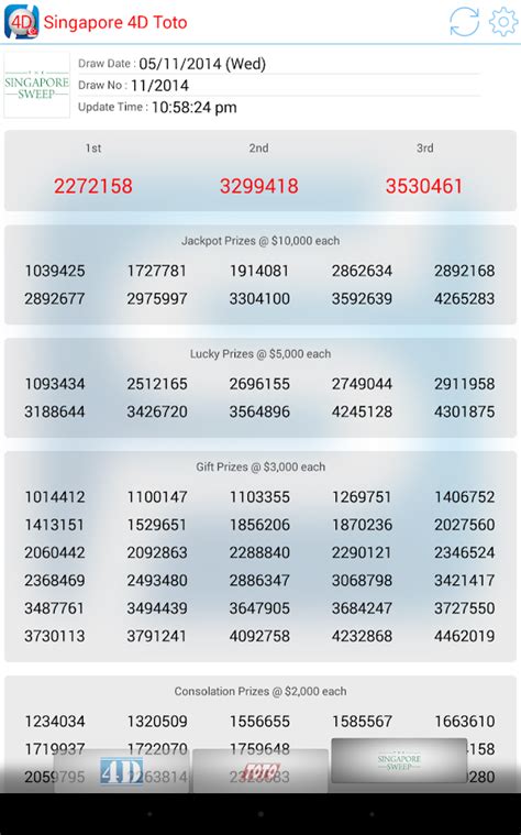 sg 4d toto big sweep|Singapore 4D/TOTO/Sweep Result —— Nestia.